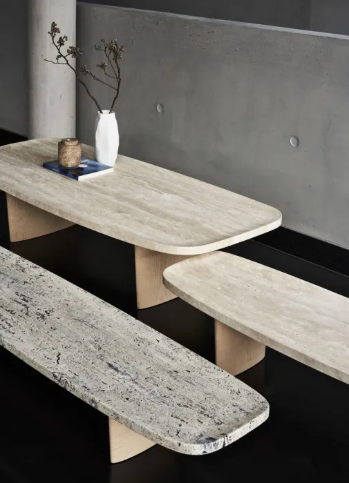 ClassiConMat&eacute;ria Side/Coffee/Long Table by Christian Haas