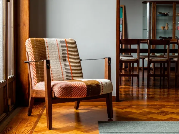 De La EspadaCapo Lounge Armchair with Manta Espinhada Upholstery by Neri&Hu