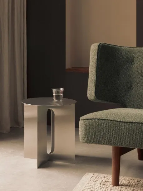 AudoAndrogyne Side Table, Steel Base by Danielle Siggerud