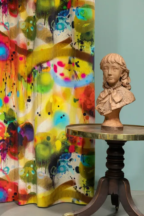 Timorous BeastiesGraffiti Allover Velvet fabric