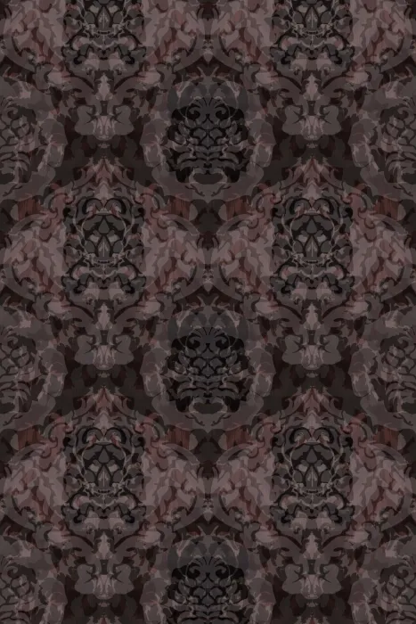 Timorous BeastiesSkull Damask Dark Beetroot Superwide Wallpaper